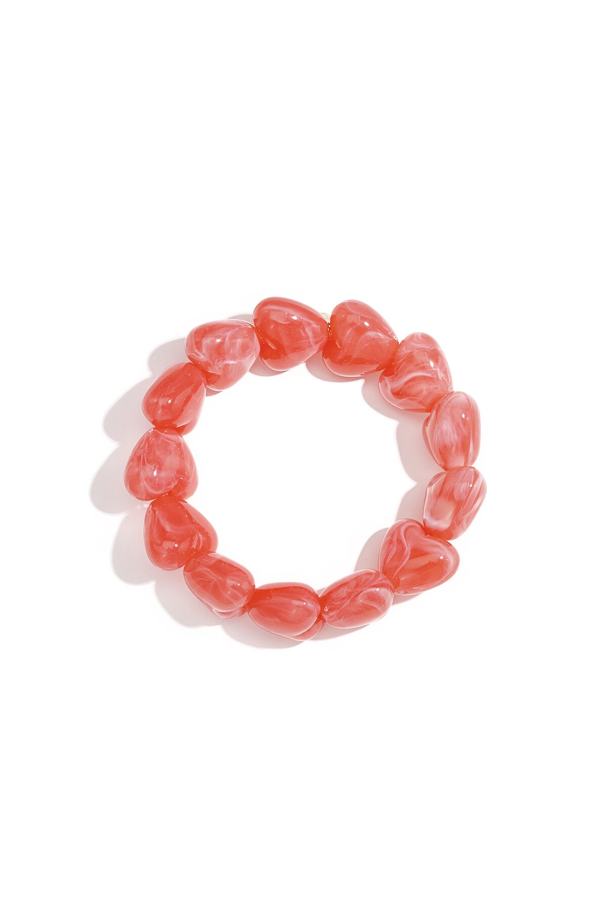 Kralen armband met grote harte kralen