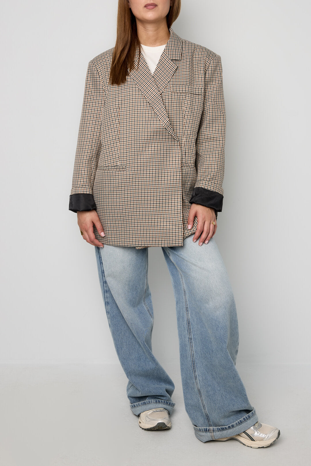 Geruite blazer oversized
