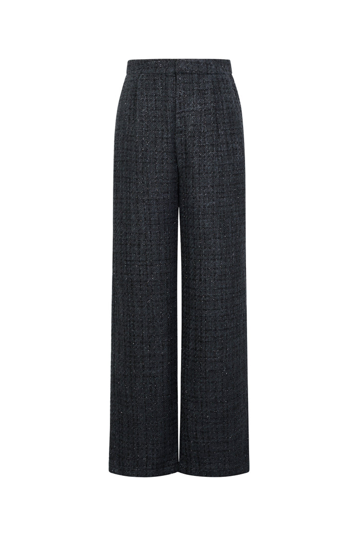Geweven Polyestervezel Vrouwen Rechte Broeken Elegante Ruitjes Herfst/Winter