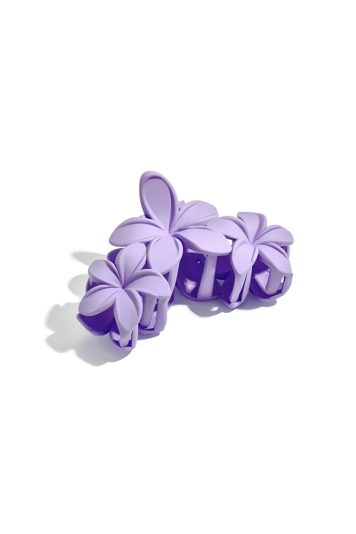 haarclip met grote bloemen - suikerspin roze