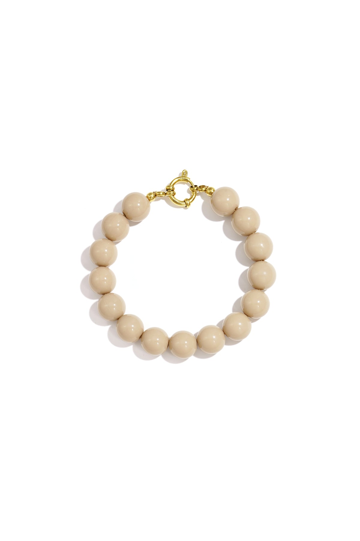 Armband met medium kralen en frontsluiting-12mm