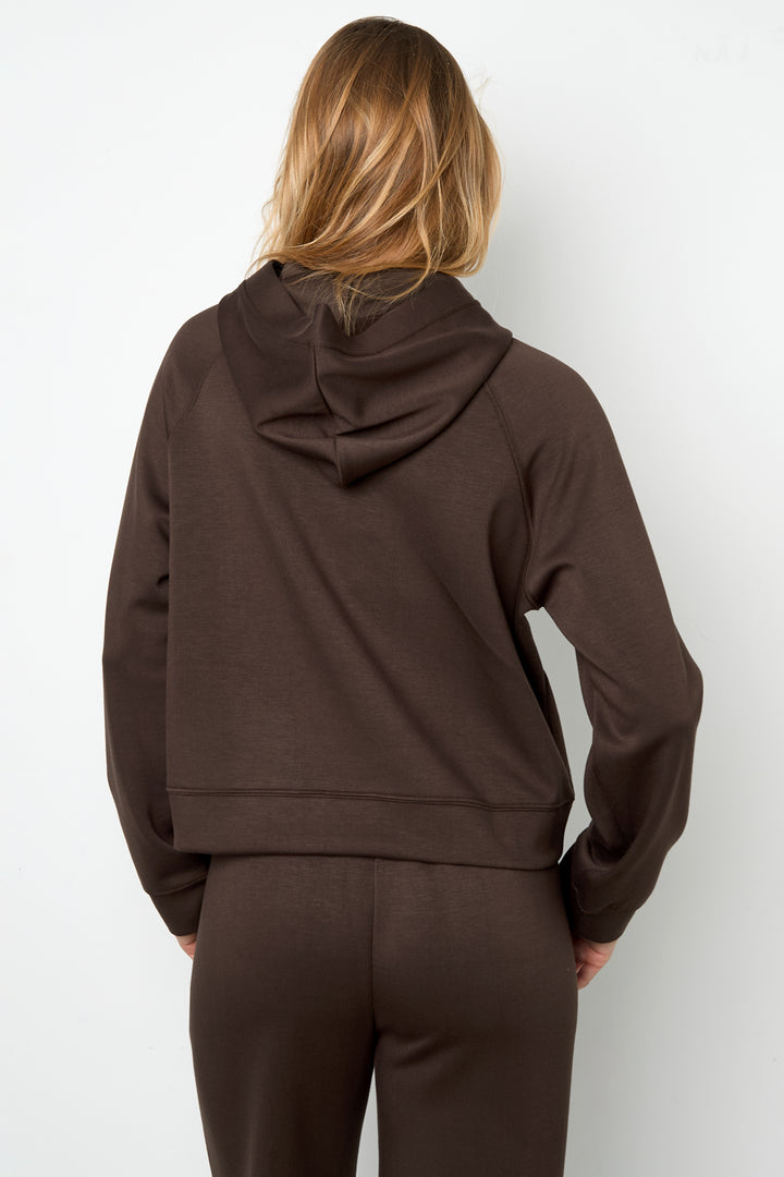 Gebreide Polyestervezel Vrouwen Hoodie Sportief Eenvoudige Kleur