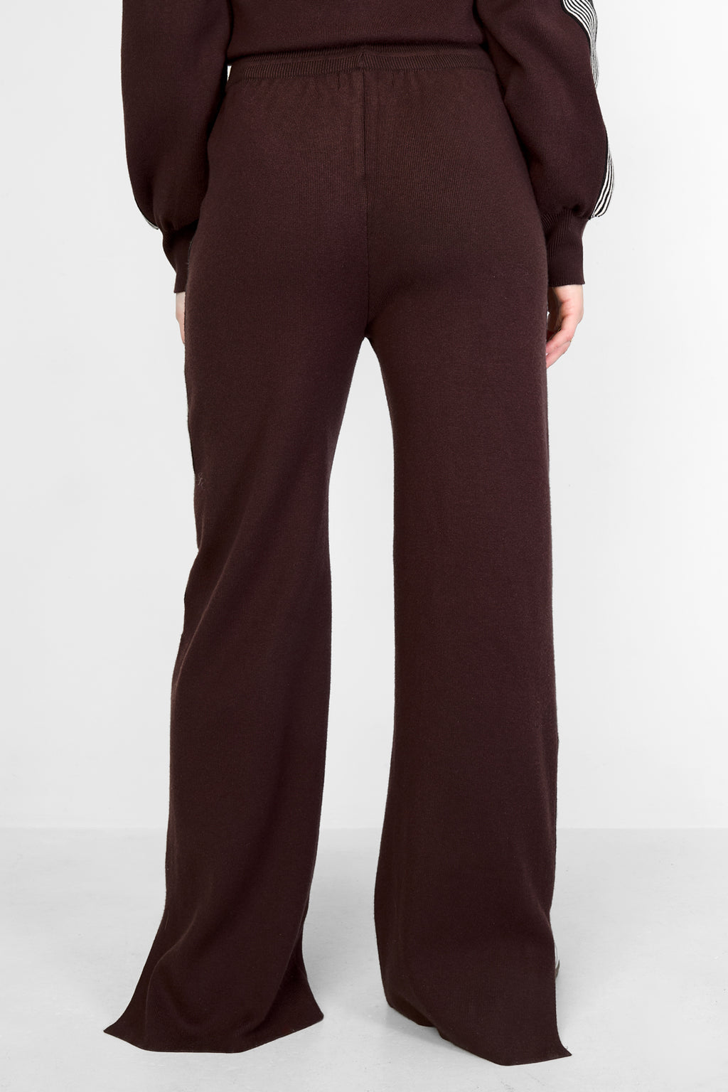 gebreide broek met strepen