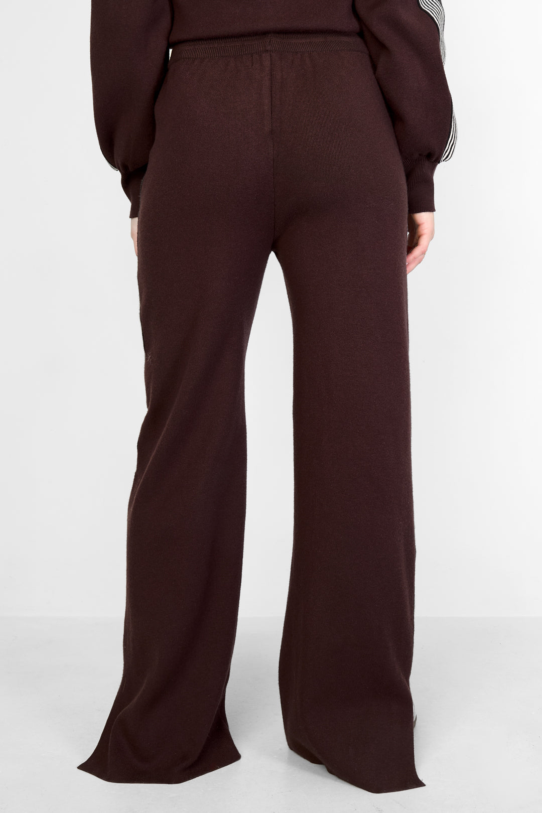 gebreide broek met strepen