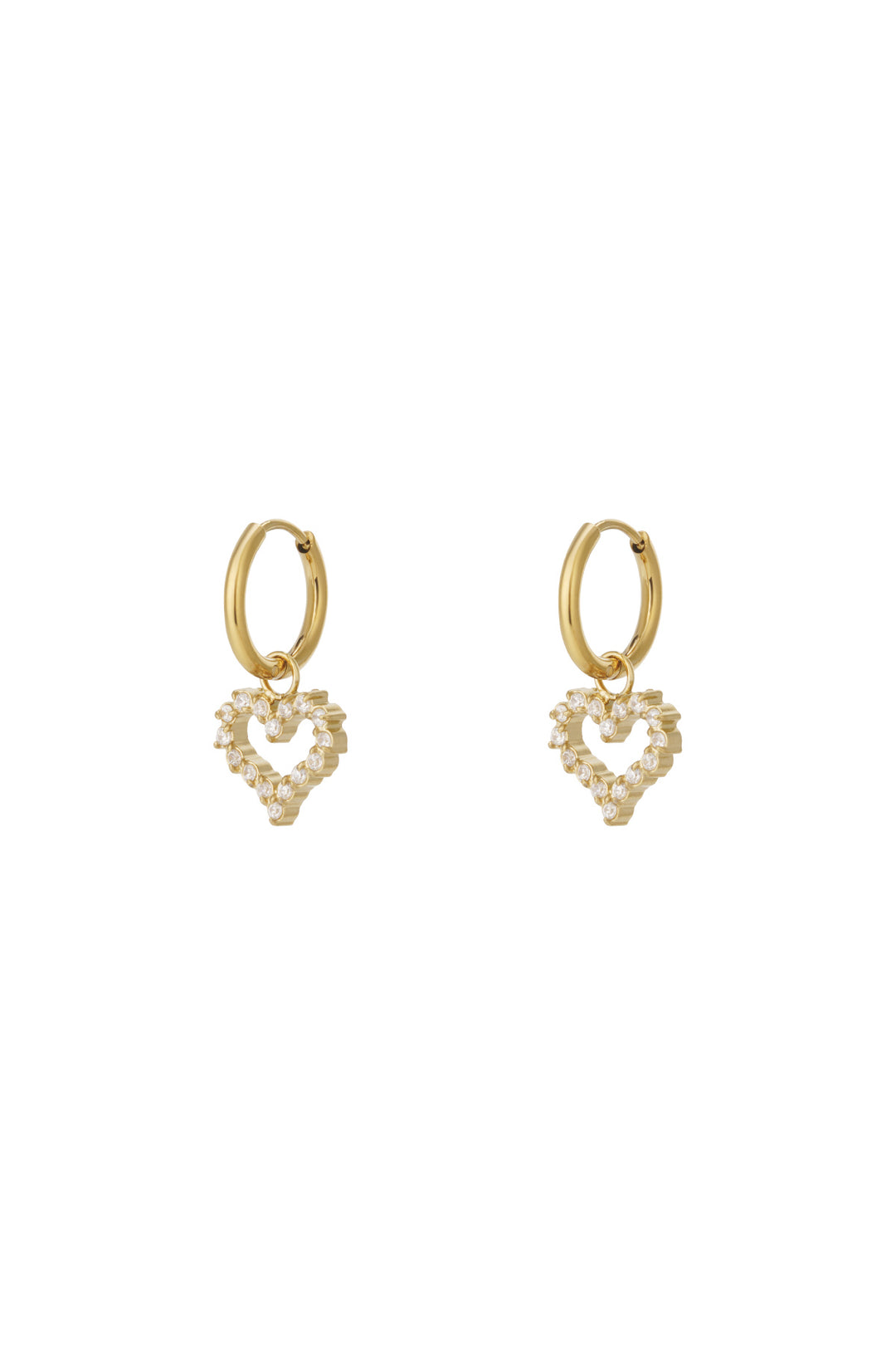Oorbel met strass-steentjes