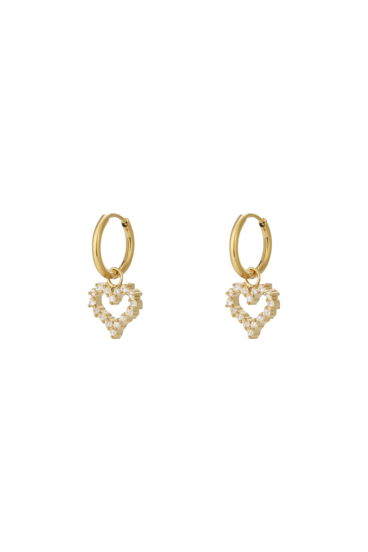 Oorbel met strass-steentjes