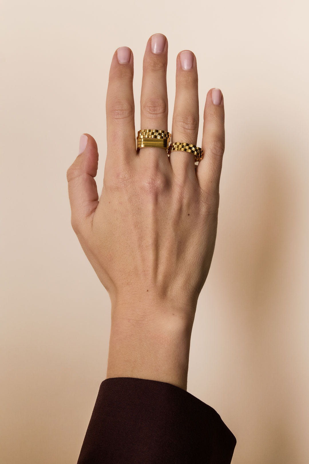 Roestvrijstalen minimalistische ringen onregelmatige vorm Eenvoudig dagelijks Eenvoudige serie Dames sieraden