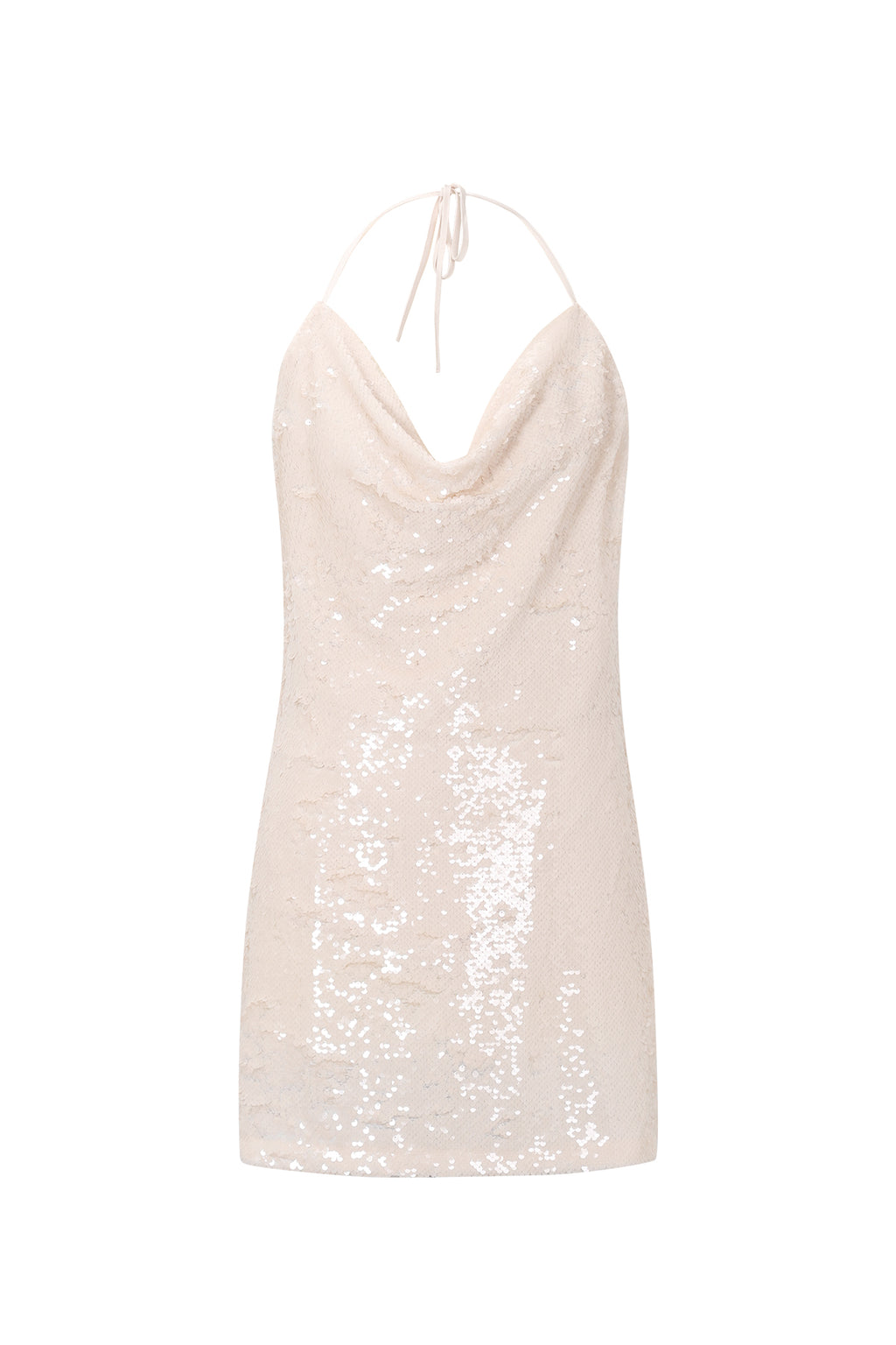Jurk met waterval-effect en pailletten
