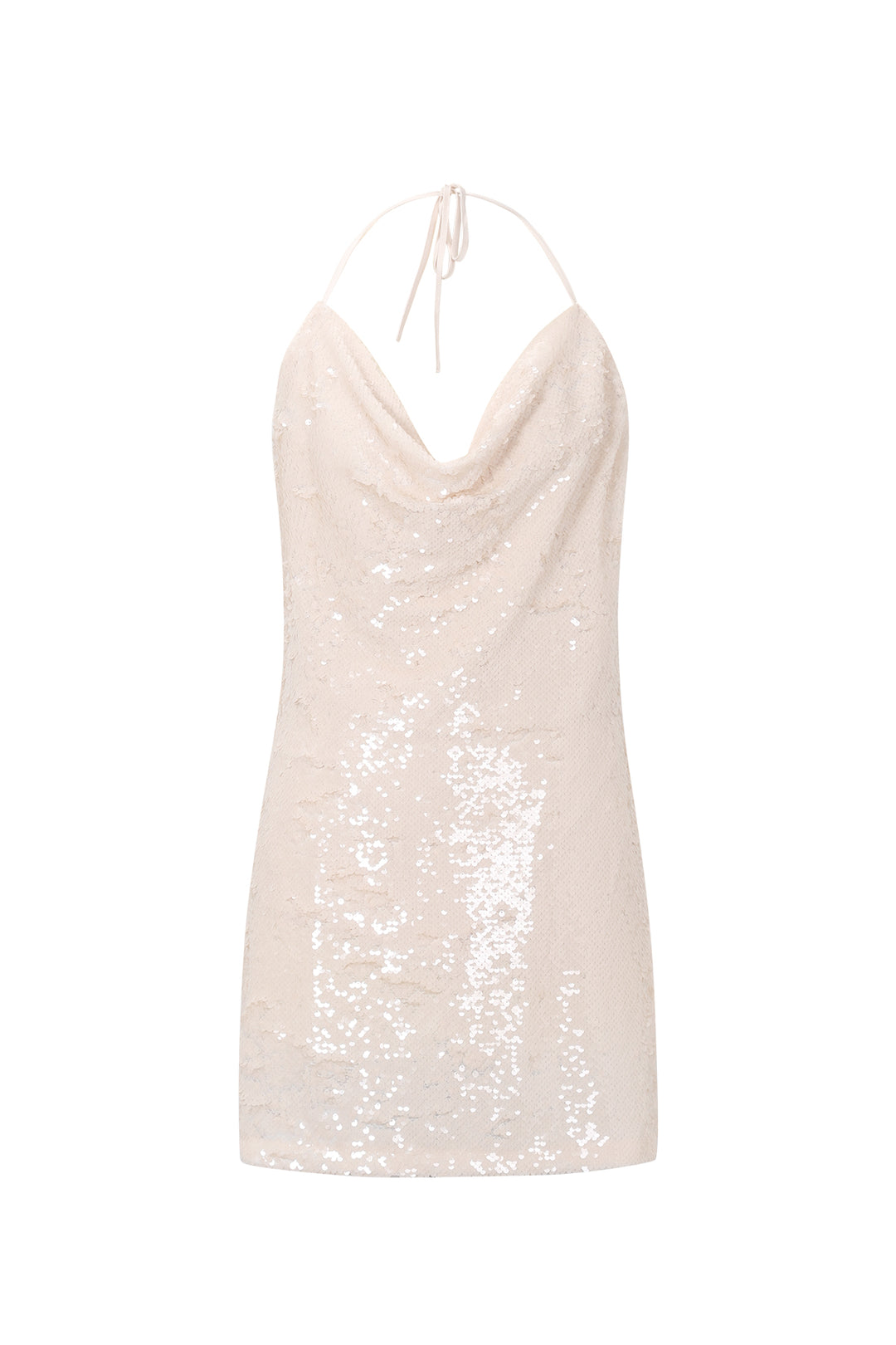 Jurk met waterval-effect en pailletten