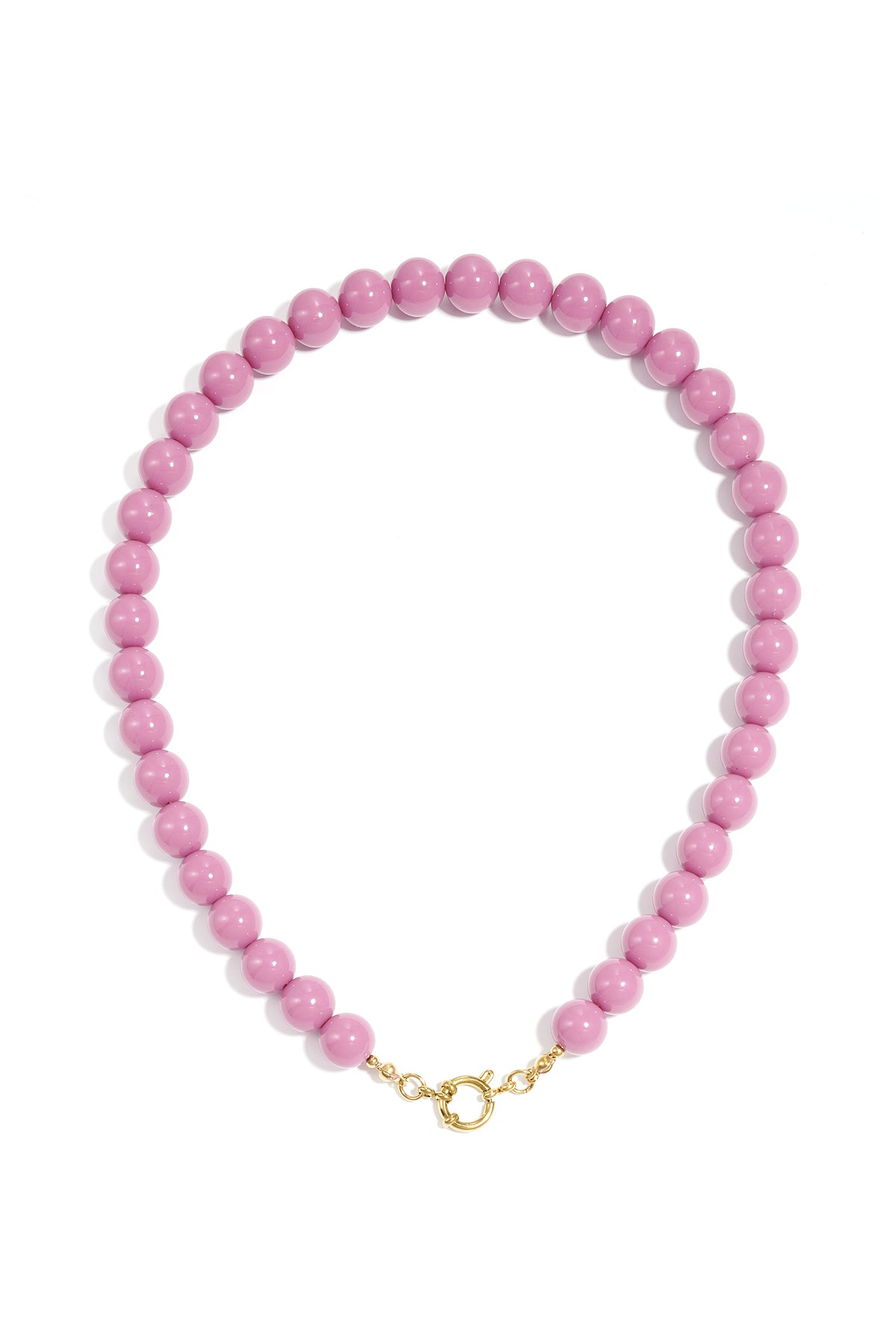 Ketting met kralen en frontsluiting-12mm