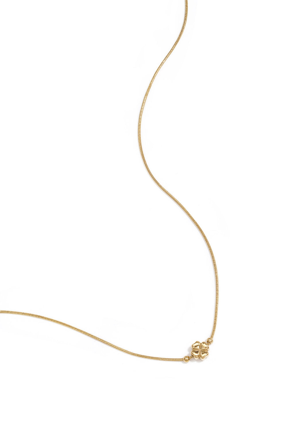 Minimalistische ketting met klavertje