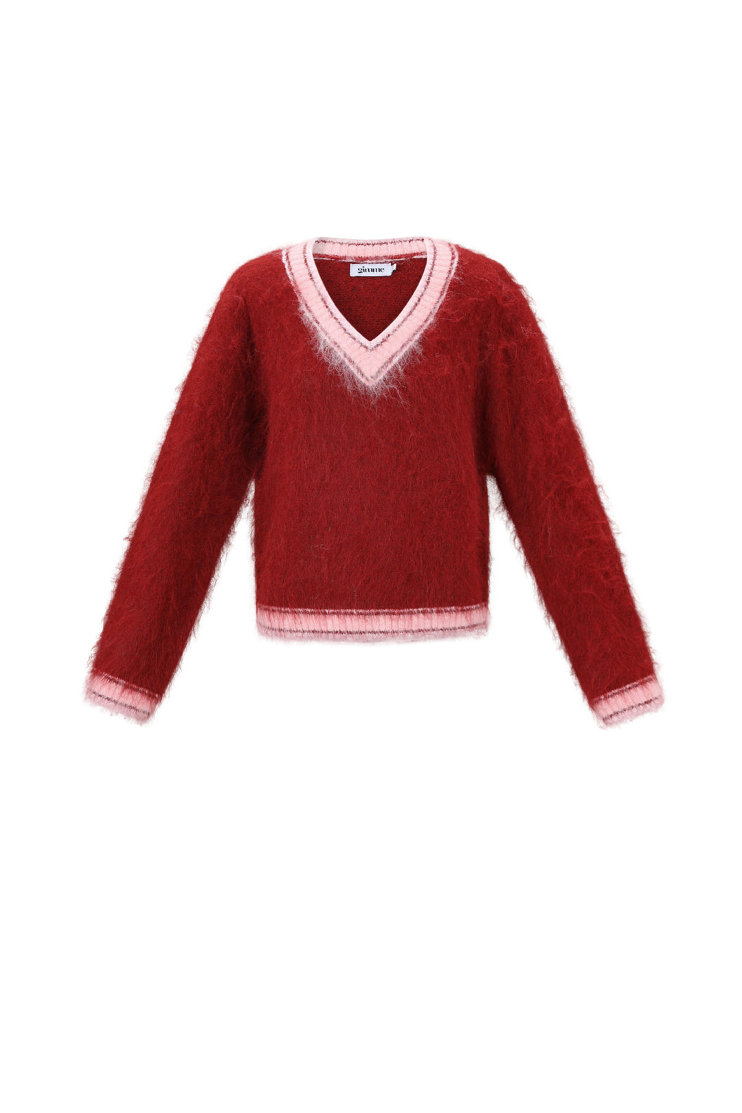 Gebreide Polyestervezel Vrouwen V-hals Trui Casual Kleurcontrast