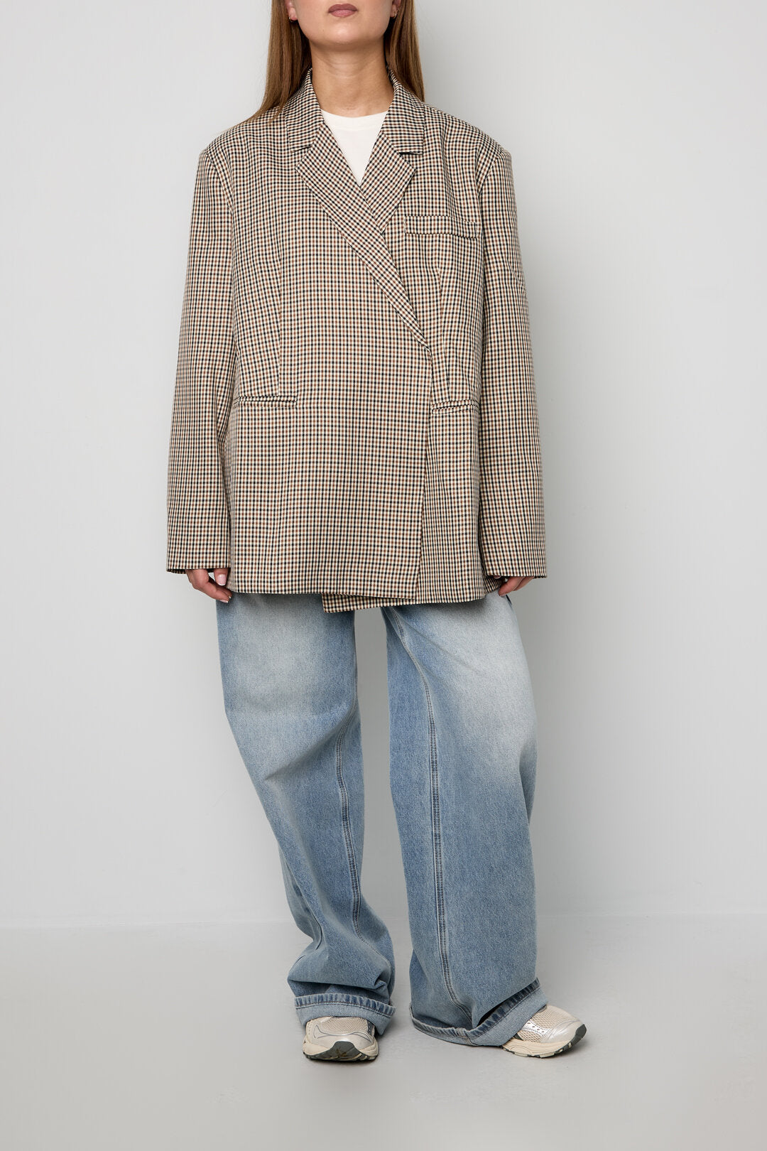 Geruite blazer oversized