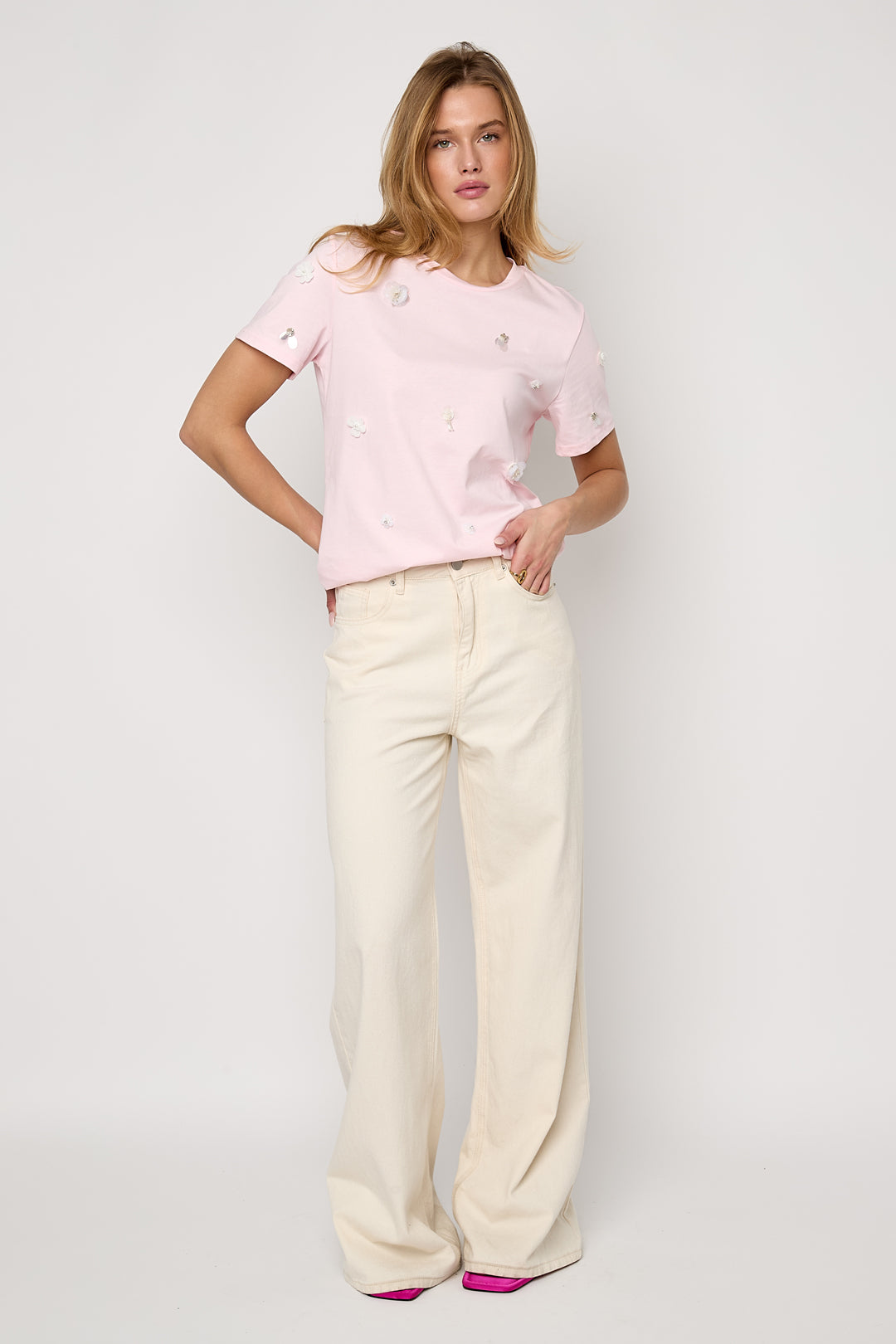 T-shirt met pailletten
