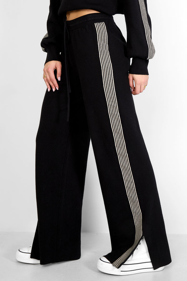 gebreide broek met strepen
