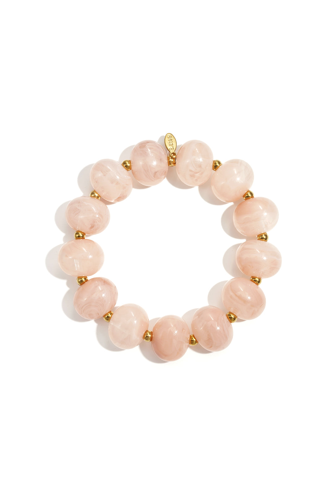 Elastieke kralenarmband met grote kralen