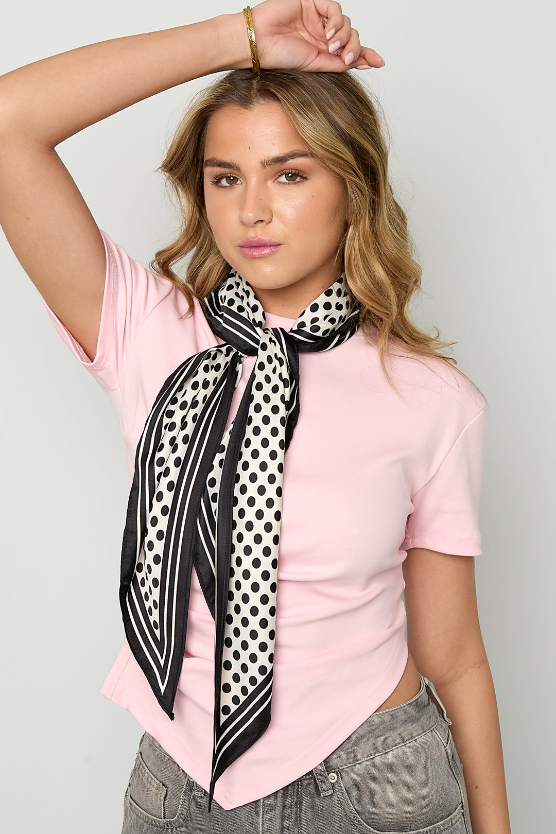 Zomersjaals met stippen, casual, polyester, dagelijkse accessoires
