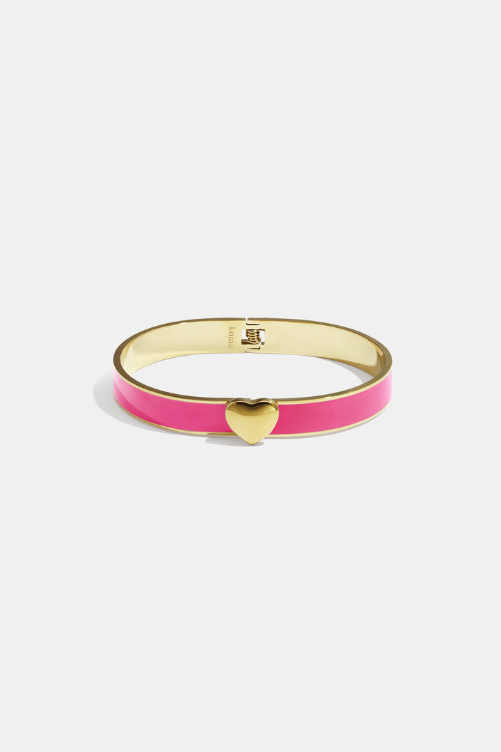 Armband in diverse kleuren met hart detail - 0,9 cm