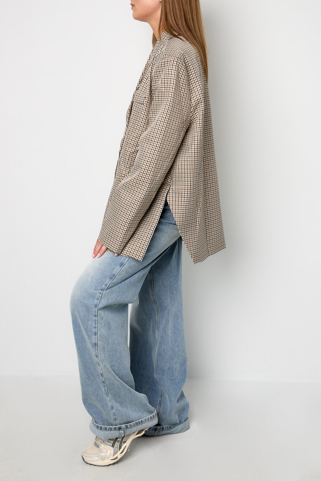 Geruite blazer oversized