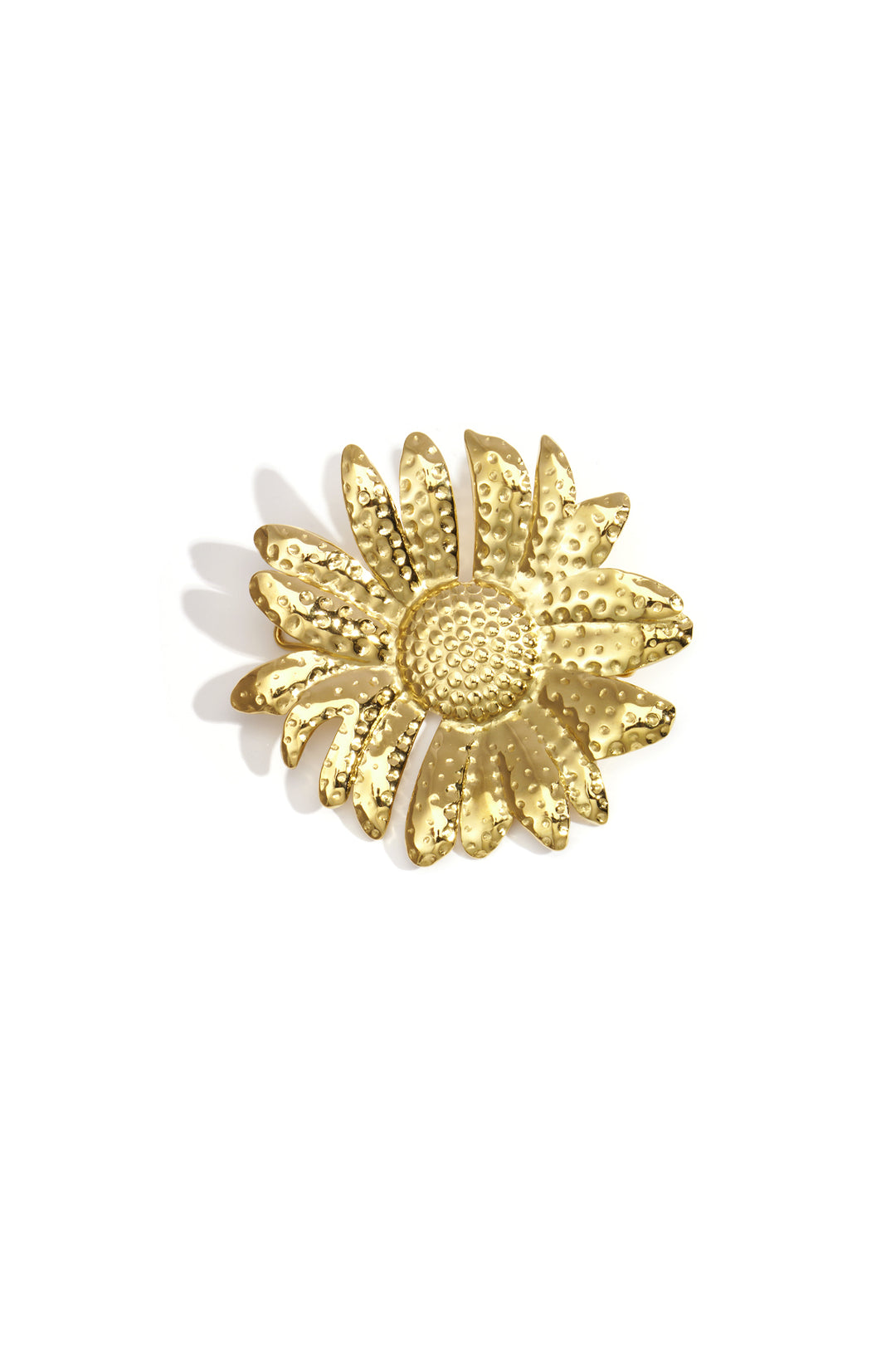 Broche haarspeld in bloemvorm met stippenmotief