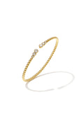 Symmetrisch gestipte bangle met gedetailleerde uiteinden