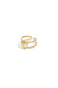 Verstelbare dubbele ring met hart