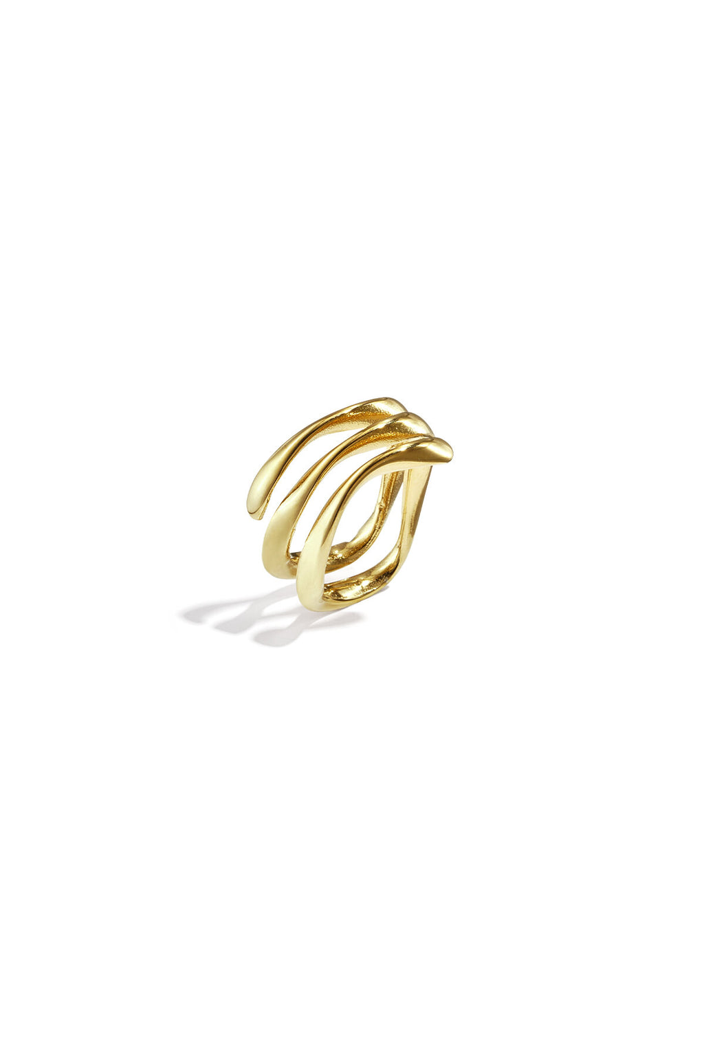 3 laagse ring met golvend effect