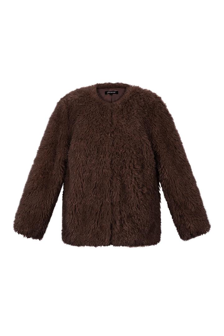 Geweven Polyestervezel Vrouwen Jas Elegant Solide Kleur Herfst/Winter