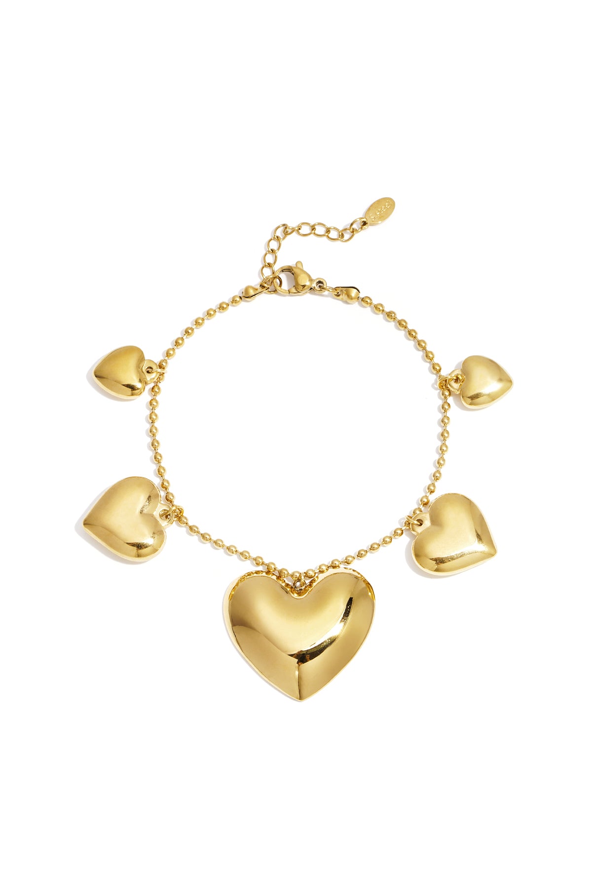 Armbanden met bedel van roestvrij staal, hart, casual, dagelijks, eenvoudig, serie, damessieraden