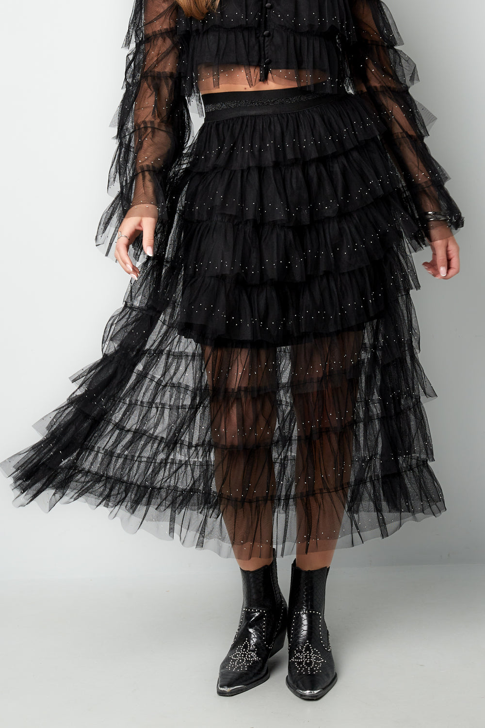 Polyester Vrouwen Tiered Rok Casual