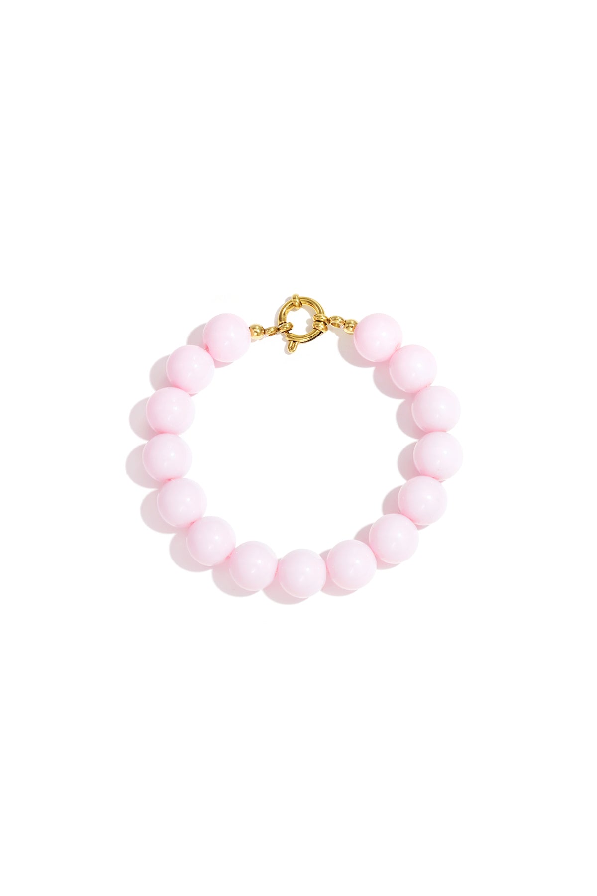 Armband met medium kralen en frontsluiting-12mm