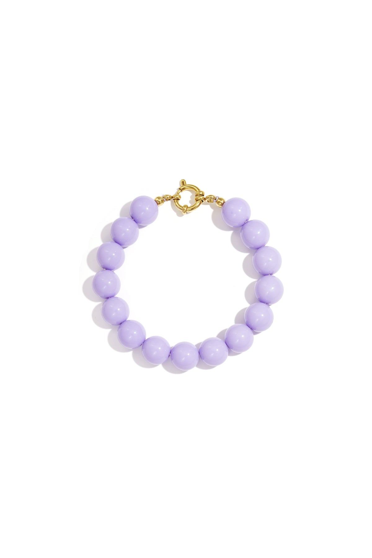 Armband met medium kralen en frontsluiting-12mm
