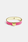 Armband in diverse kleuren met hart detail - 1,3 cm