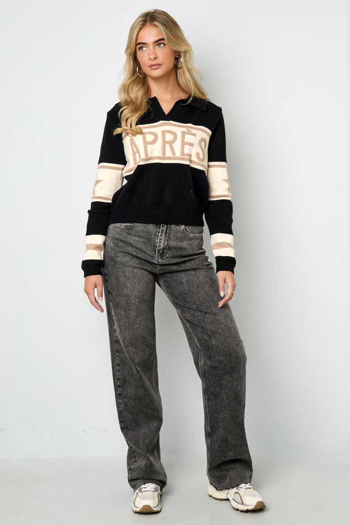 Gebreide Polyestervezel Vrouwen Truien Casual Letters