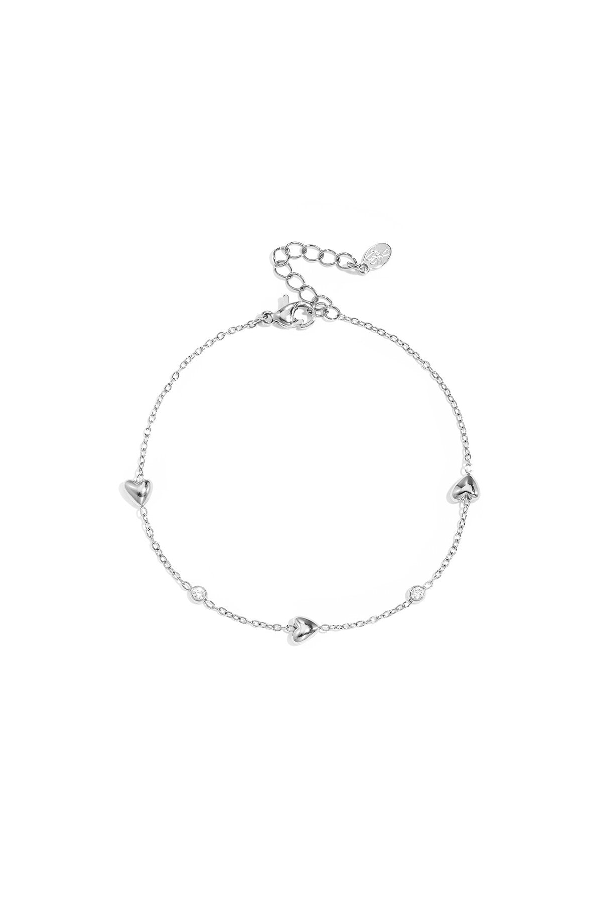 Armband met gevulde hartjes