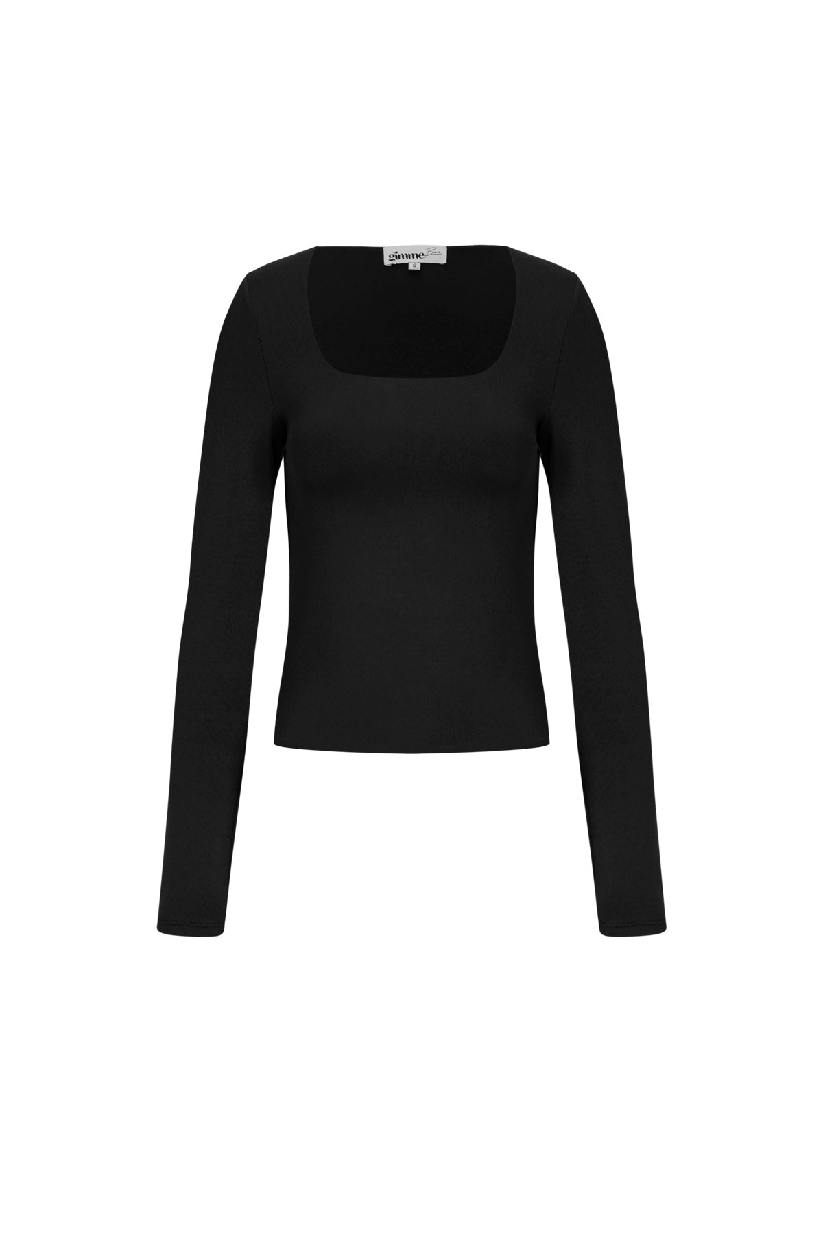 Gebreide Nylon Vrouwen Lange Mouw Top Basis Solide Kleur
