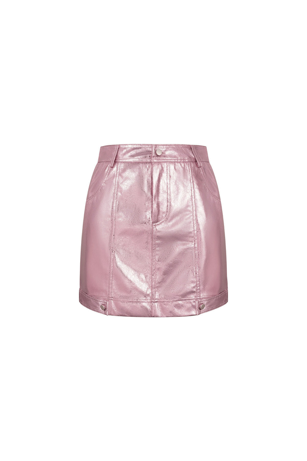 PU Minirok Sexy Solide Kleur Lente/Zomer