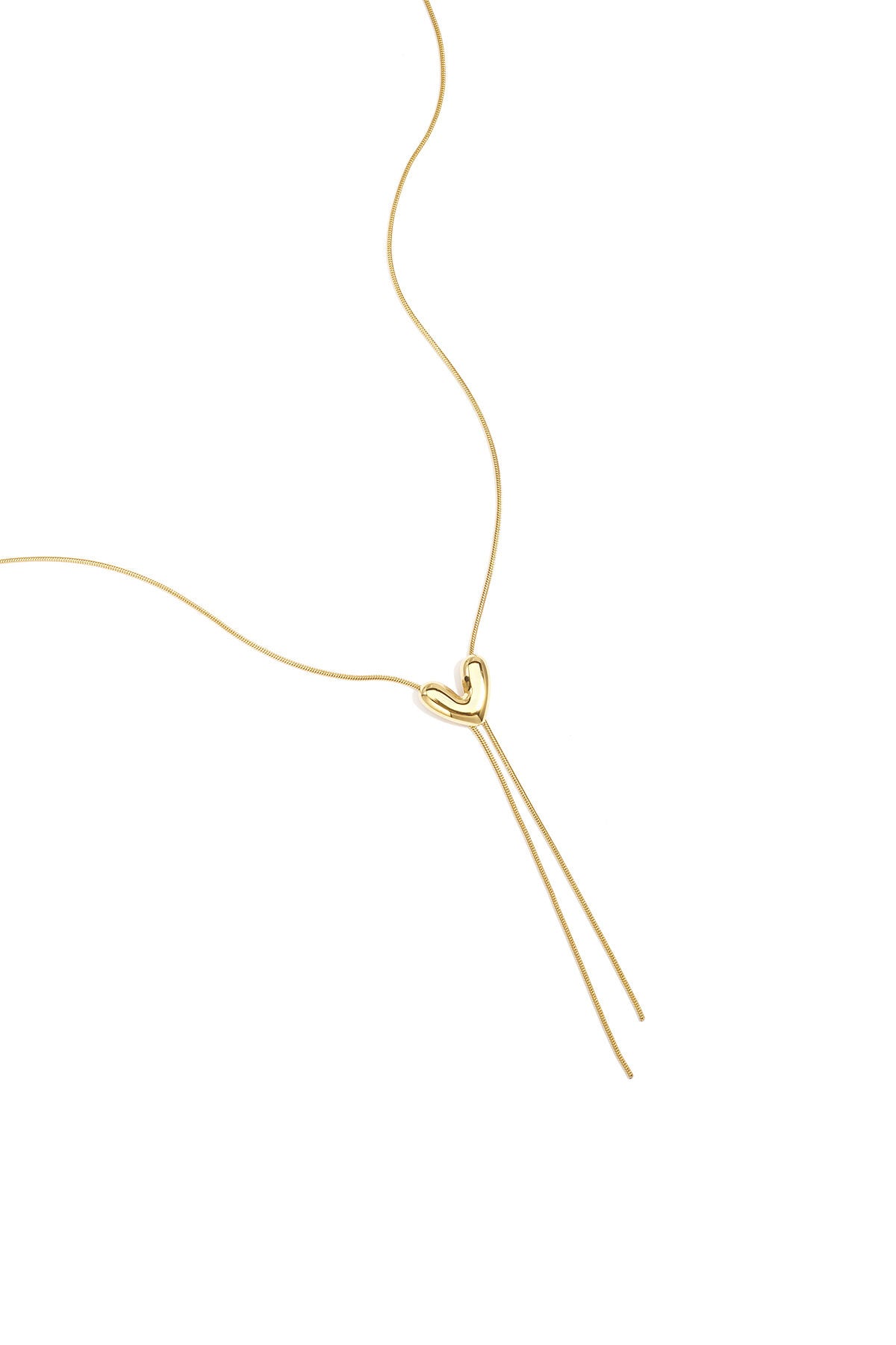 Roestvrijstalen hangerkettingen met hartvormige hanger, casual en eenvoudig model, dames sieraden.