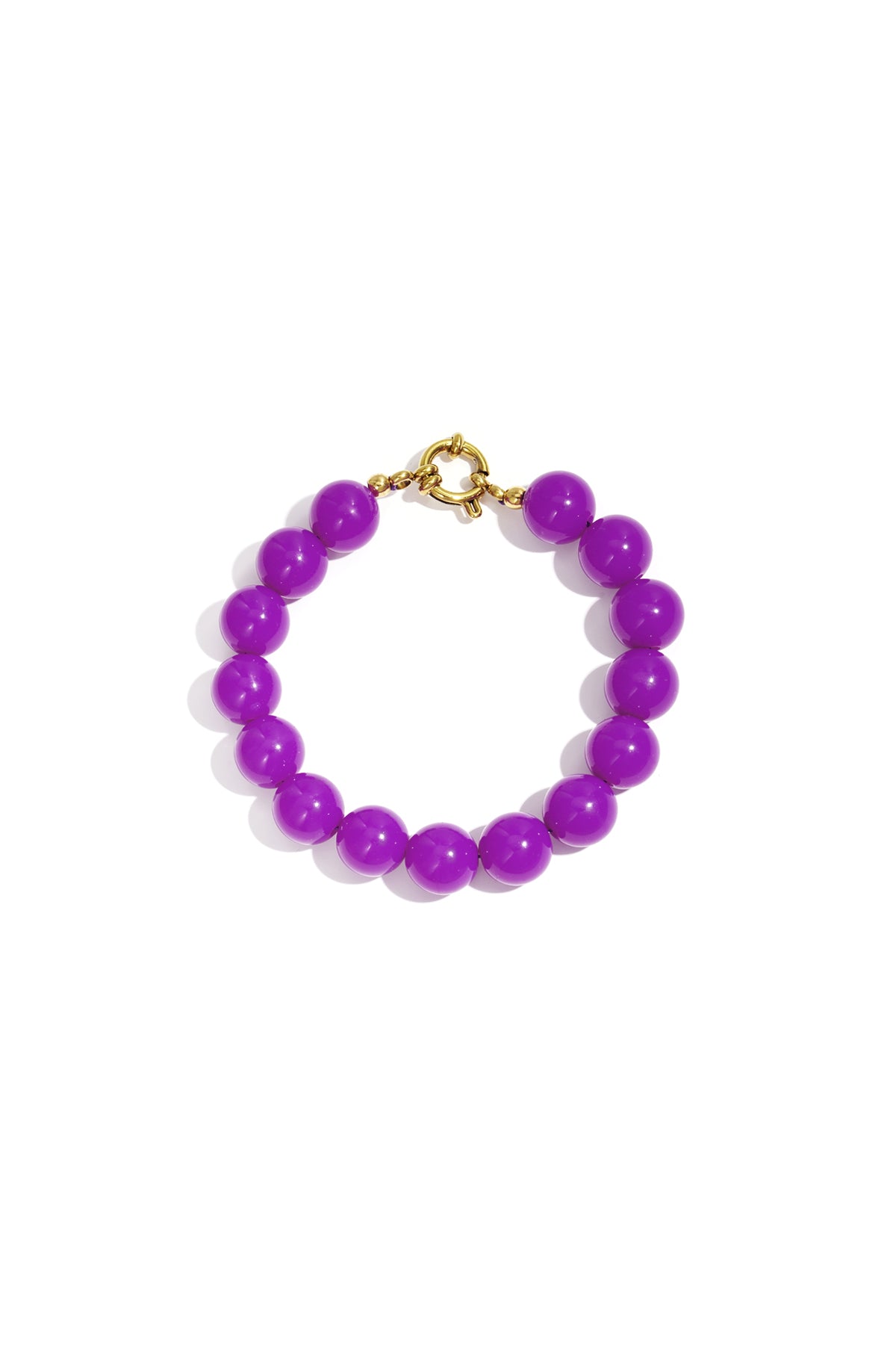 Armband met medium kralen en frontsluiting-12mm