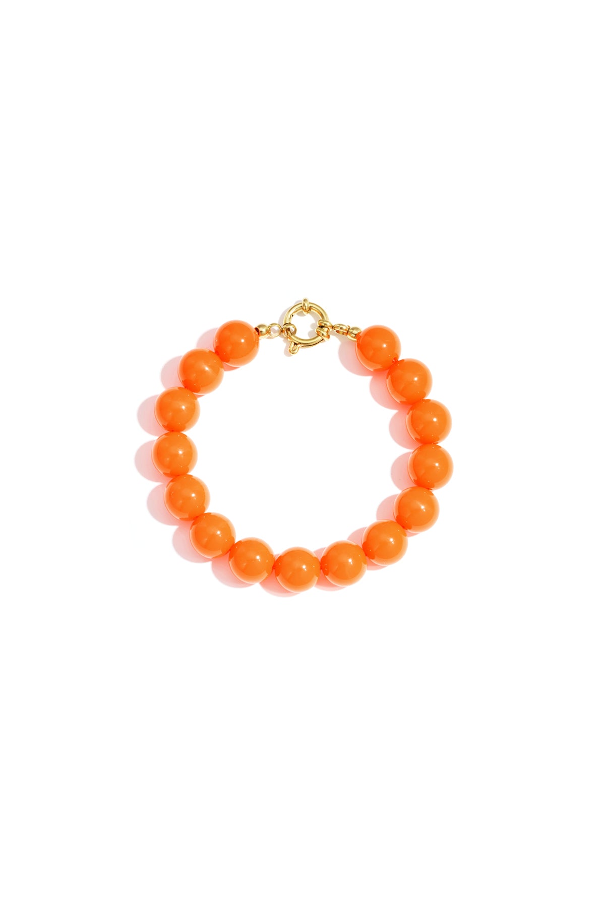 Armband met medium kralen en frontsluiting-12mm