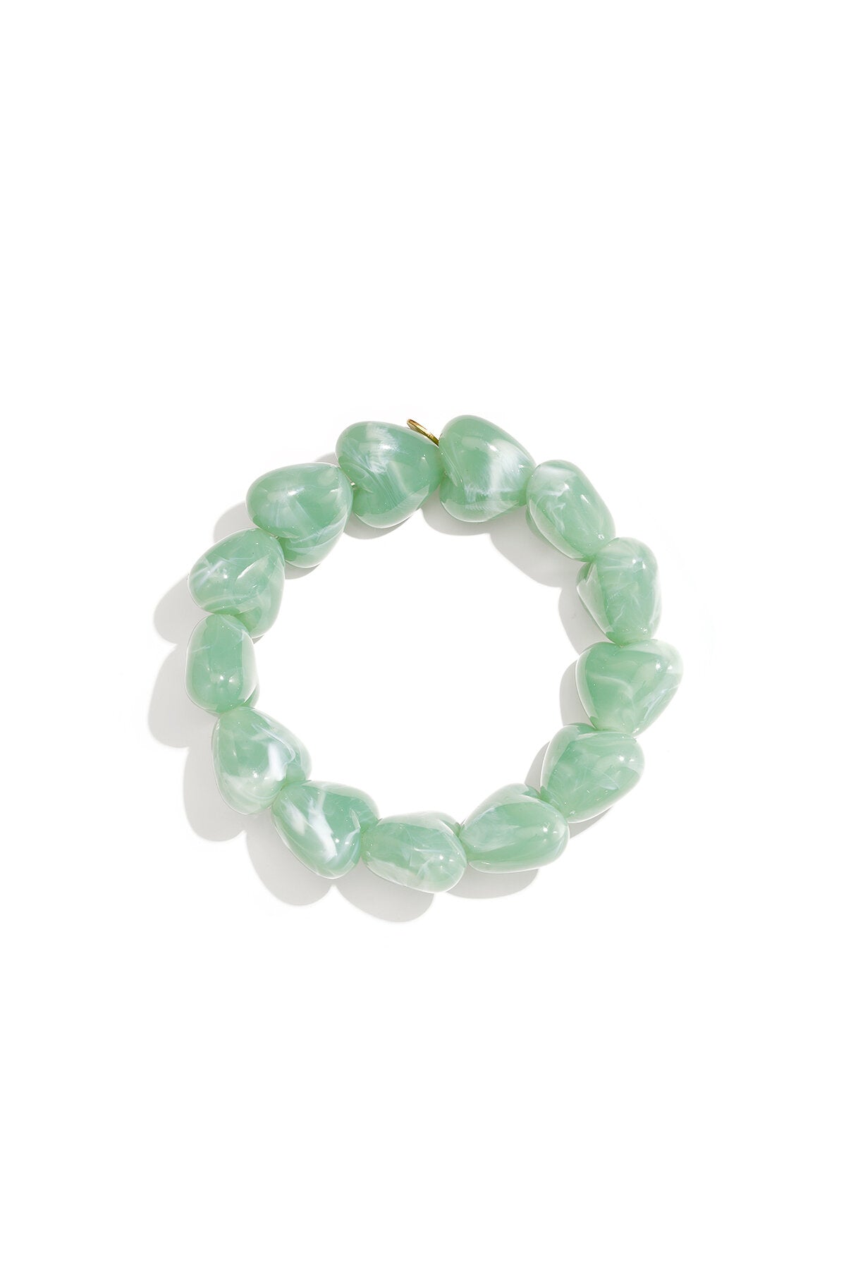 Kralen armband met grote harte kralen