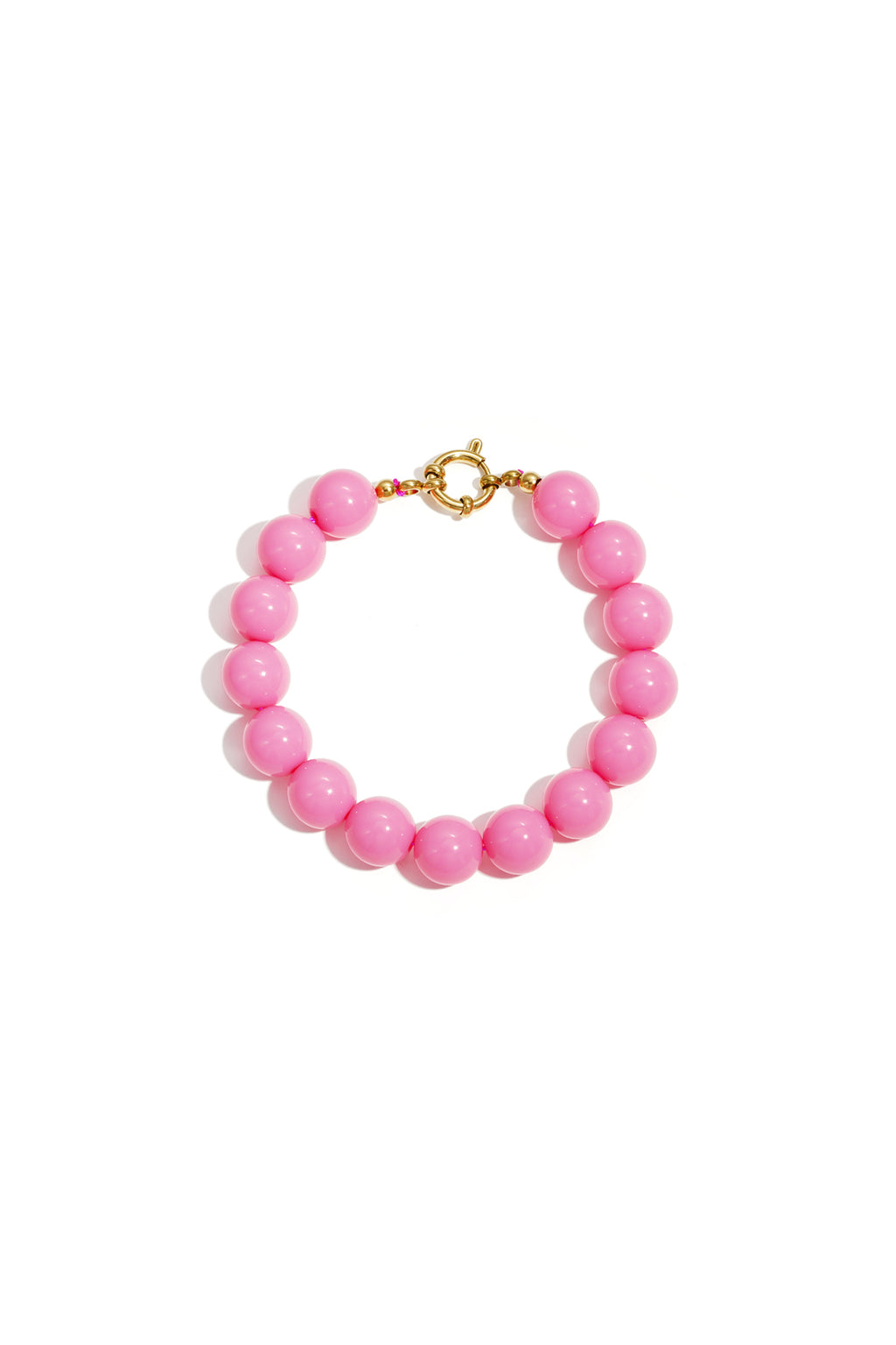Armband met medium kralen en frontsluiting-12mm