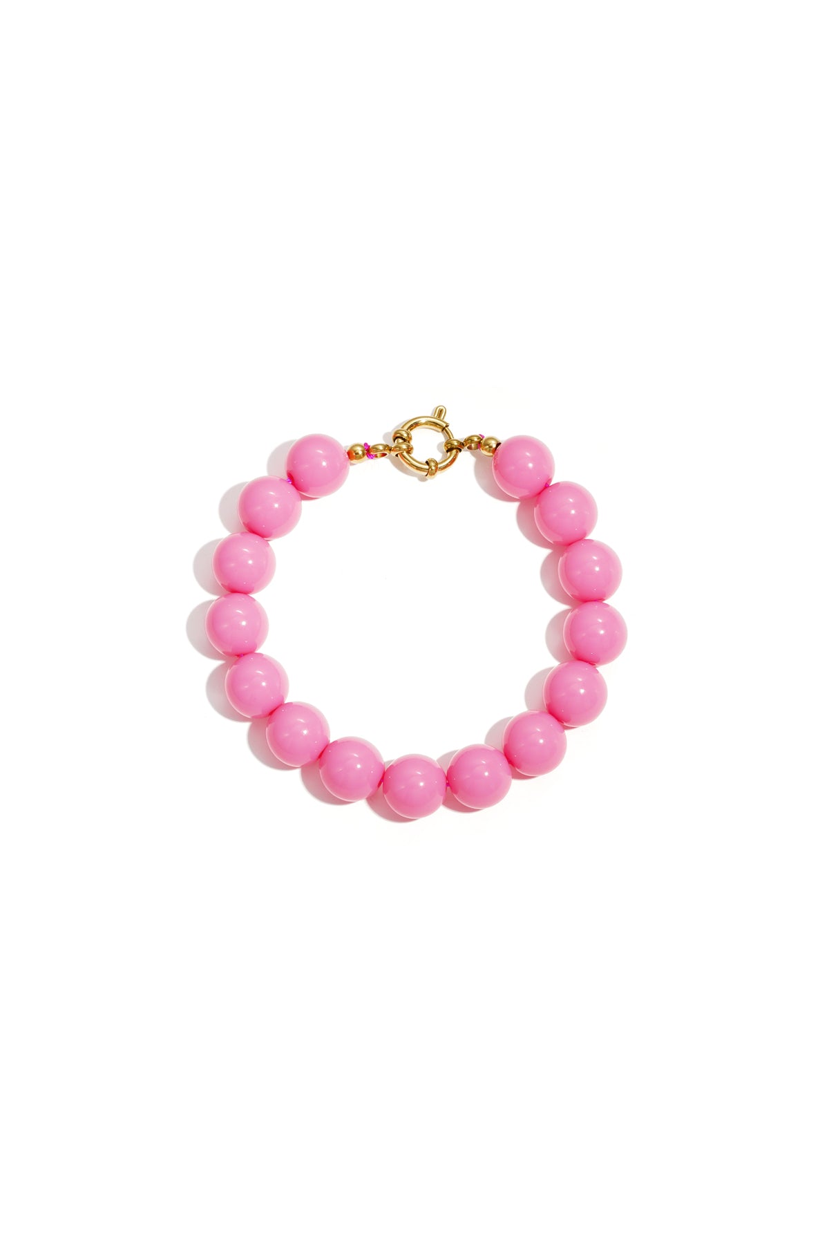 Armband met medium kralen en frontsluiting-12mm