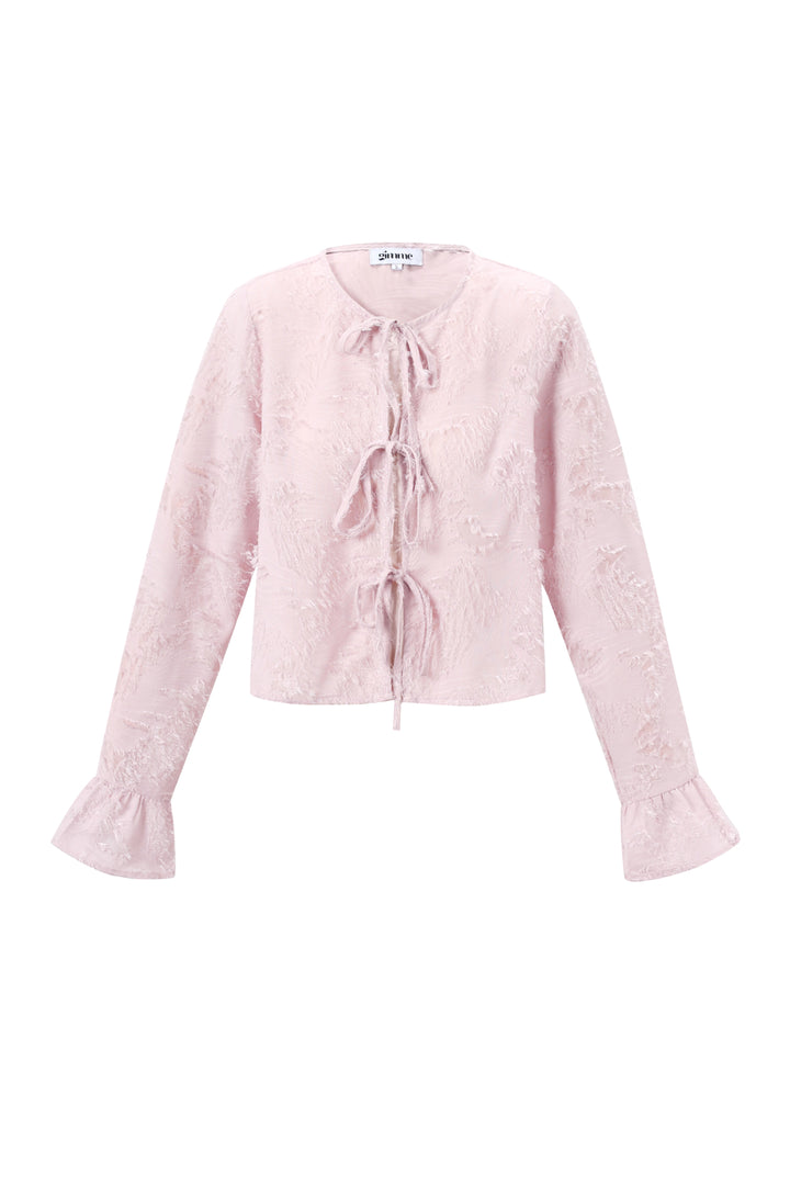 Geweven Polyestervezel Vrouwen Lange Mouwen Tops Elegant Solide Kleur Lente/Zomer