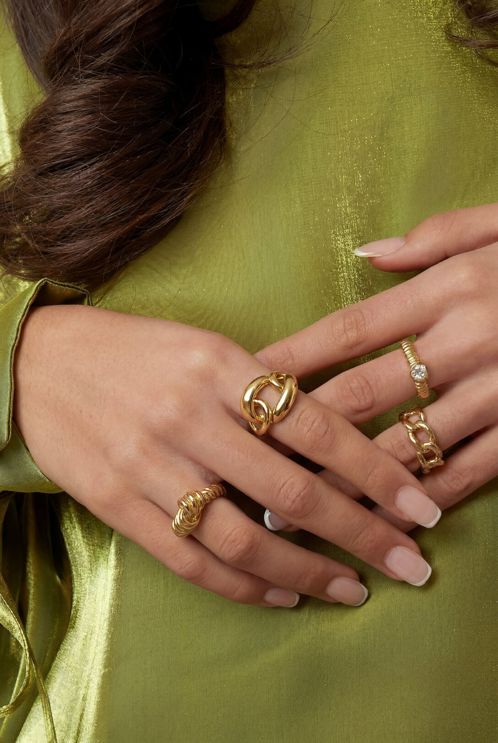 Statement ring met grote schakel