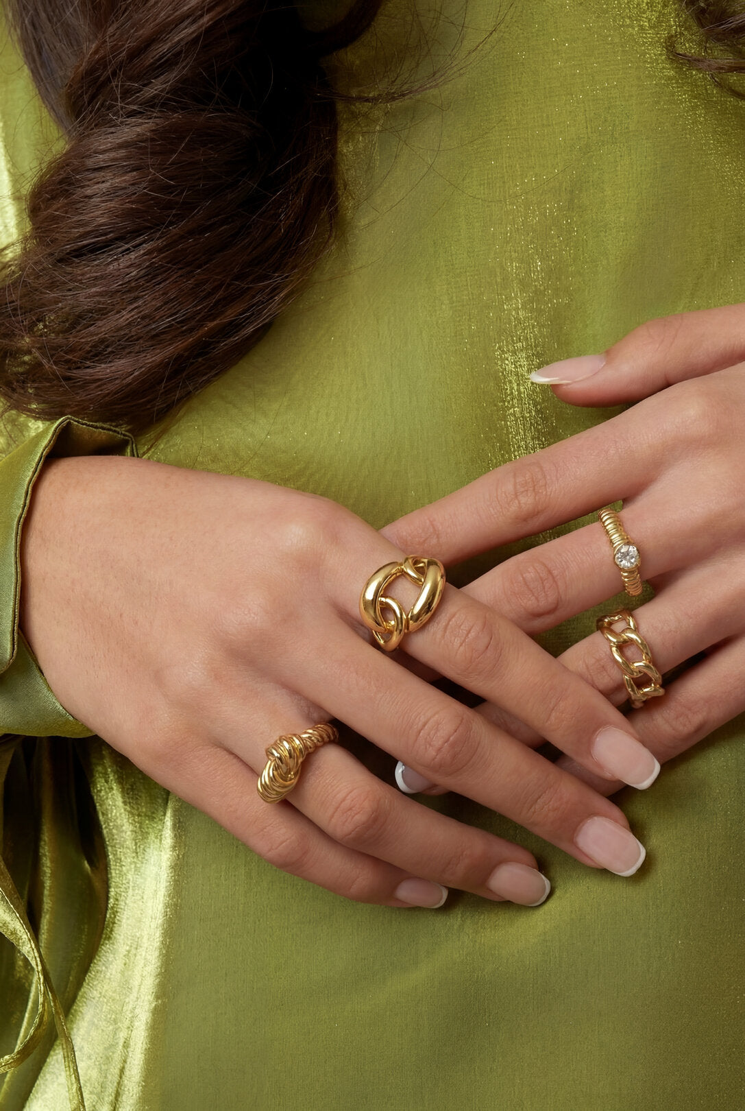Statement ring met grote schakel