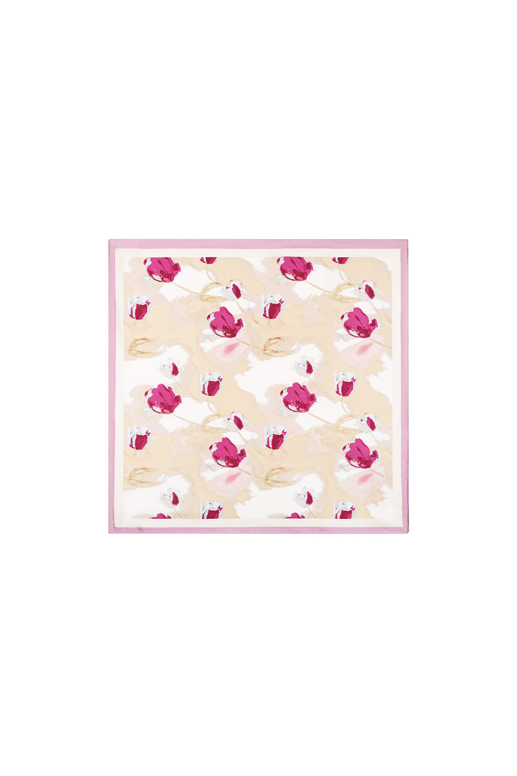 Zomersjaals met bloemenmotief, gemaakt van polyester, perfect als Valentijnsdagaccessoire.