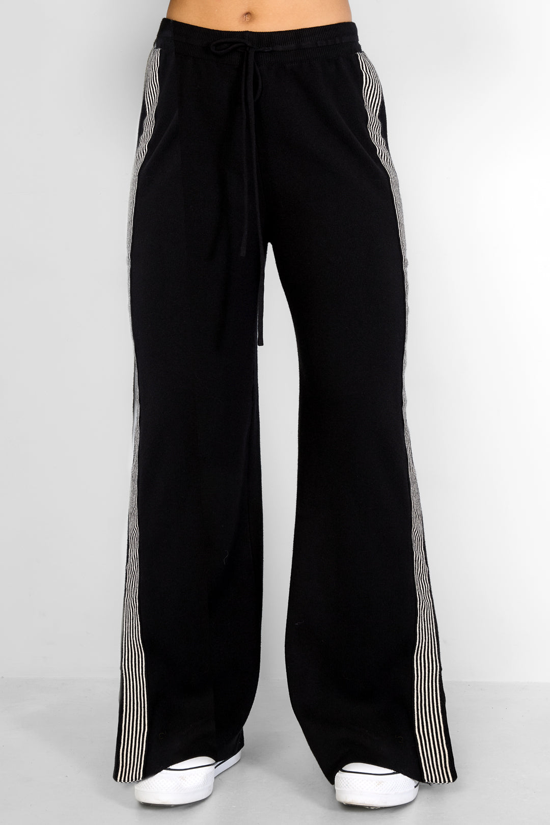 gebreide broek met strepen