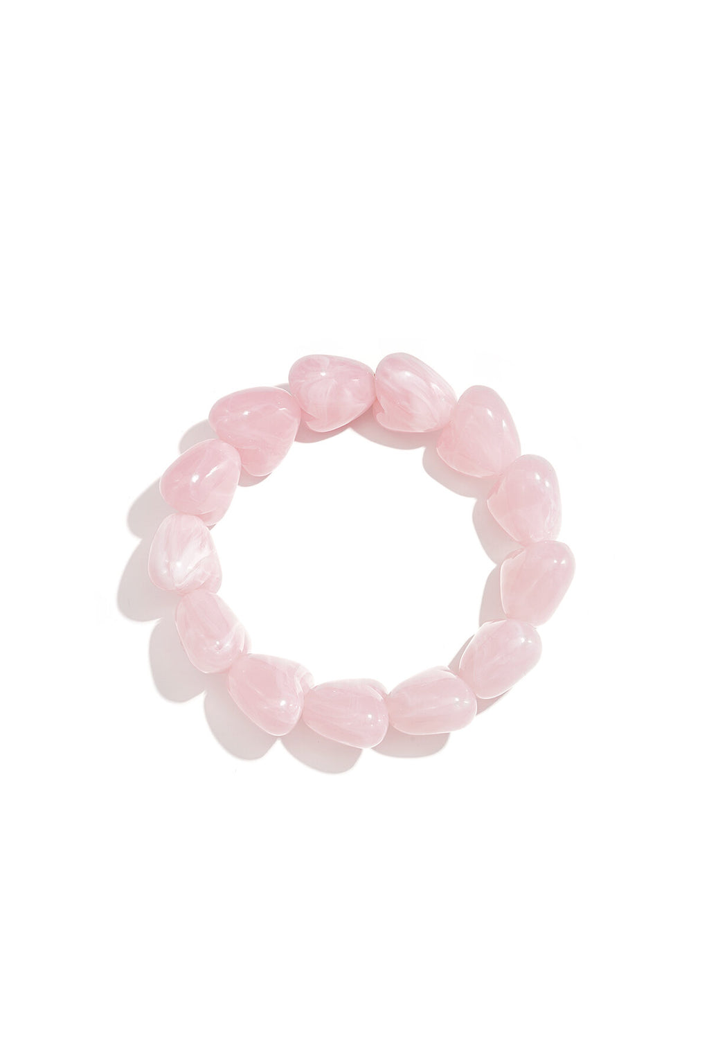 Kralen armband met grote harte kralen