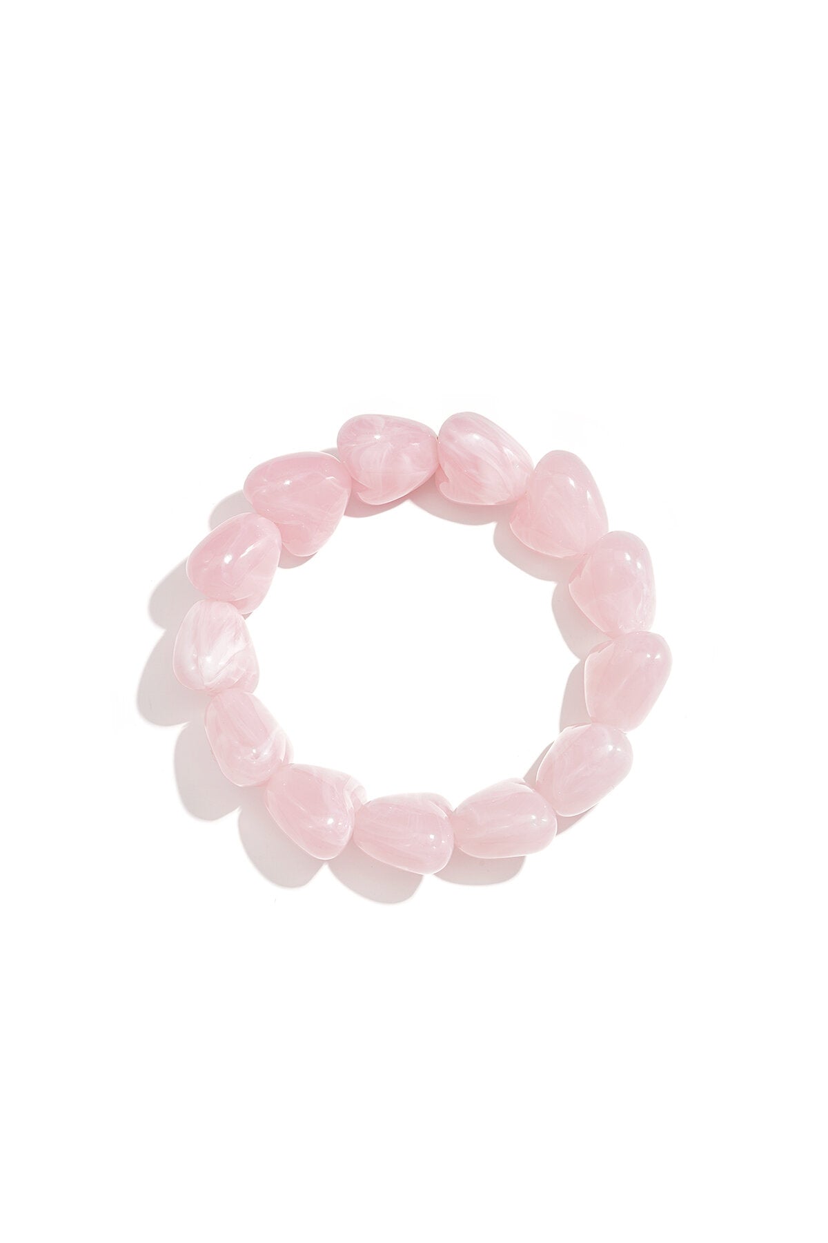 Kralen armband met grote harte kralen